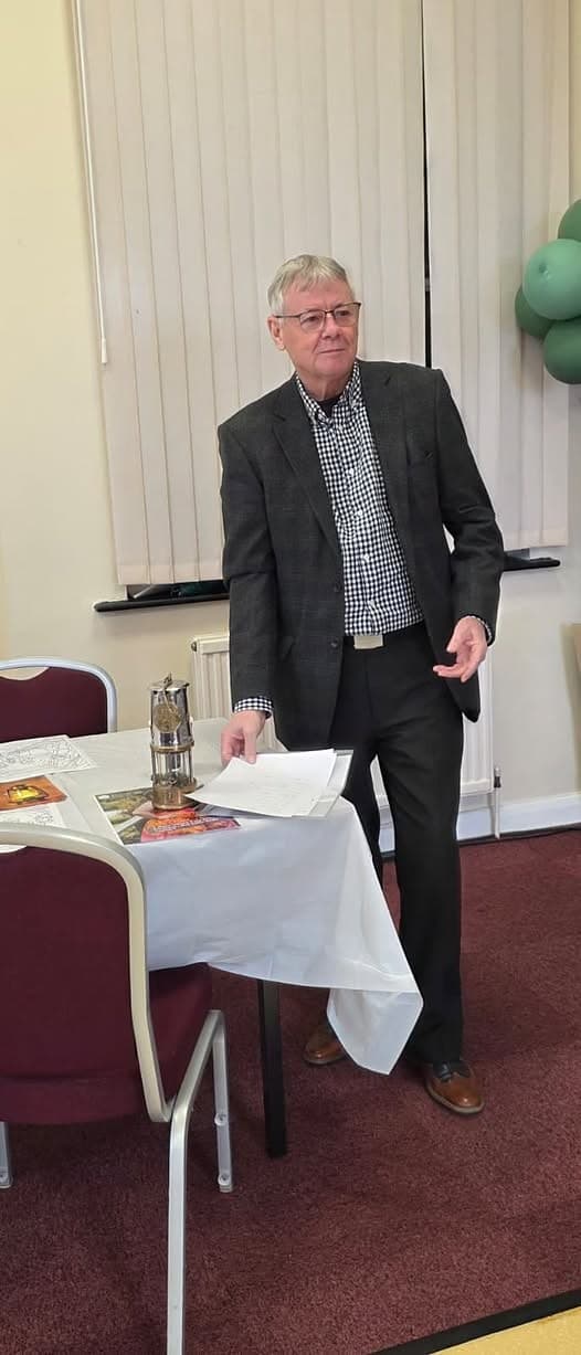 A guest speaker sharing stories with the group at our Miners Pit Talk